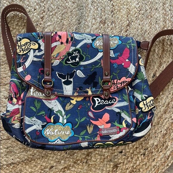 Sakroots Multicolor Canvas Crossbody Bag - Picture 1 of 5